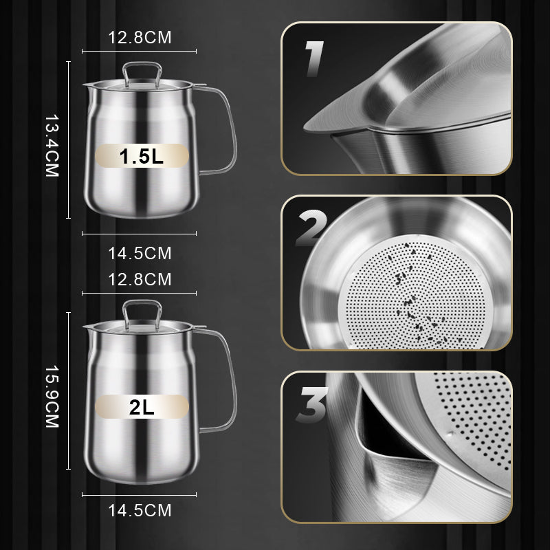 304 Stainless Steel, Large Capacity, Versatile Oil Filter Vessel