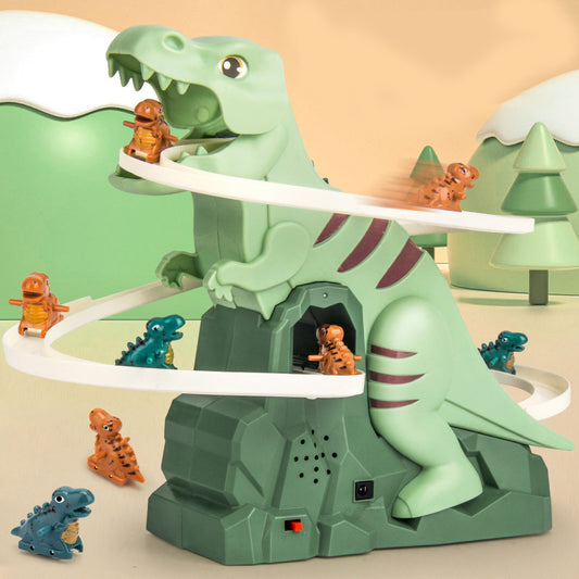 Electric Dinosaur Chase Race Track Playset