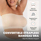 🤎Convertible Strapless Bandeau Bra with Wireless Comfort, Anti-Slip Grip & Removable Straps