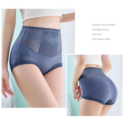 High Waist Anti-Side Leakage Lace Panties