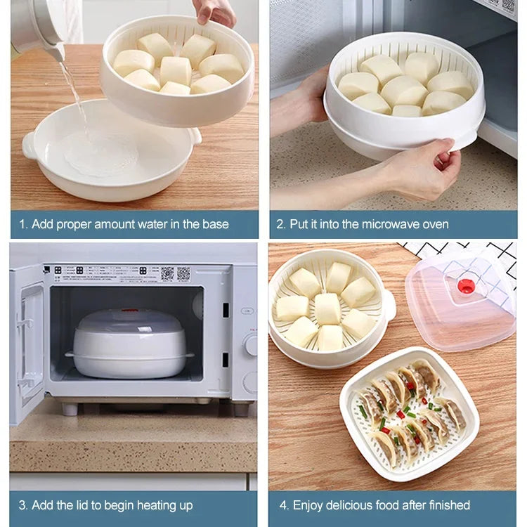 🍲🔥Microwave Oven Steamer