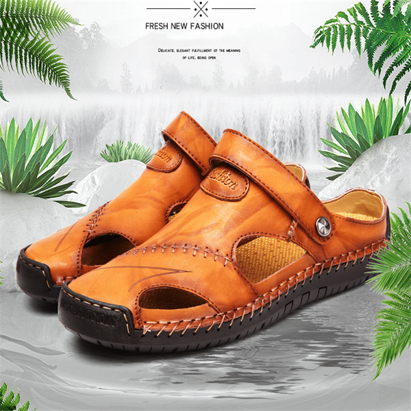 【Handmade】High Quality Soft Leather Casual Sandals For Men