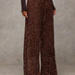 🖤Women's Glitter Fashion Adjustable Drawstring Slimming Elastic Waist Straight-Leg Pants