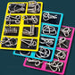 Metal Puzzle Ring Set (8-Piece) Blue Edition Brain Teaser Game