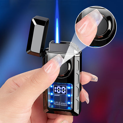 Multi-Functional Dual Flame Lighter with Colored Lights