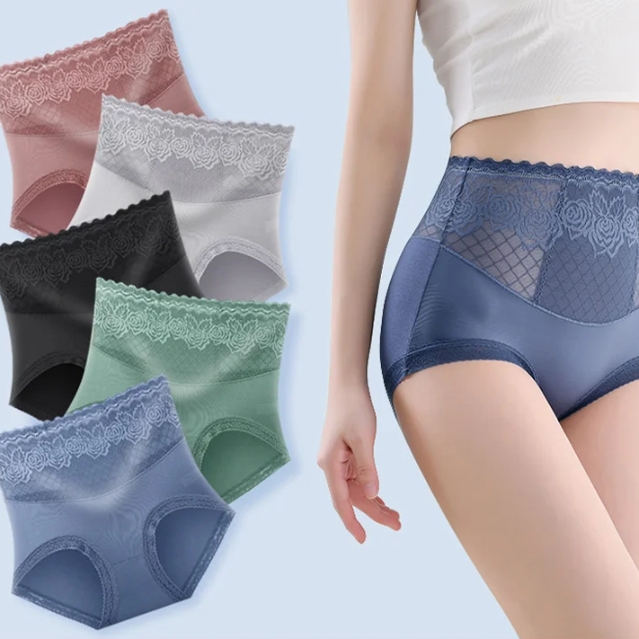 High Waist Anti-Side Leakage Lace Panties