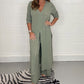 Casual Two Pieces Suit With Long Top & Matching Trouser
