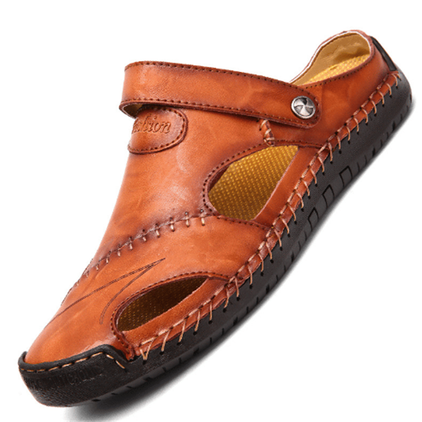 【Handmade】High Quality Soft Leather Casual Sandals For Men