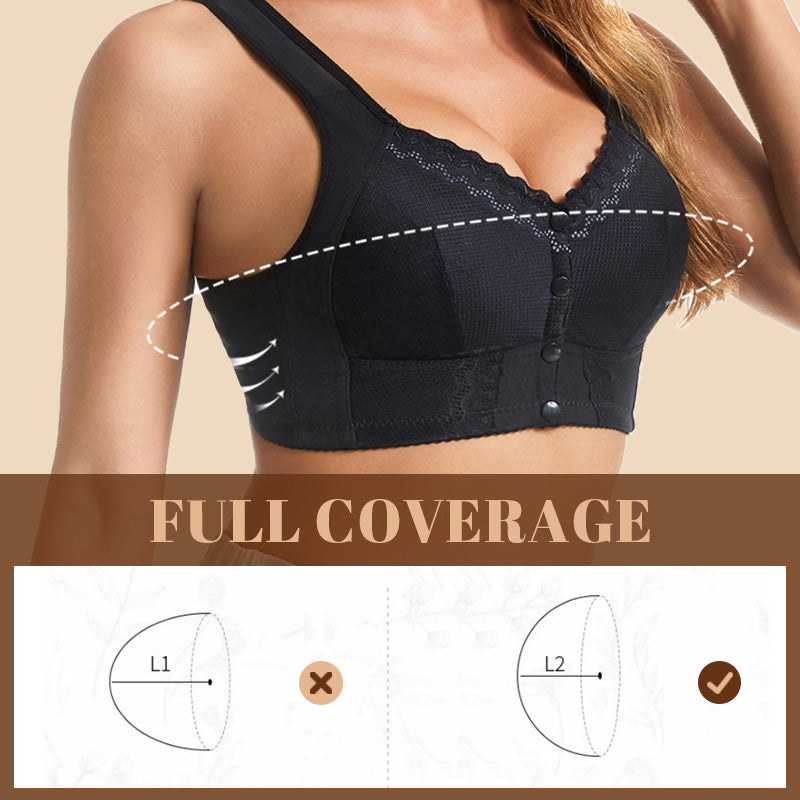 Stretchy Front Closure Breathable Bra for Seniors