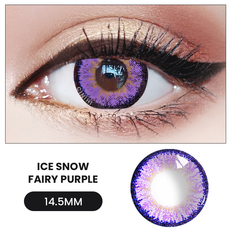 Ice Snow Tricolor Fairy Purple Cosmetic Colored Contact Lenses