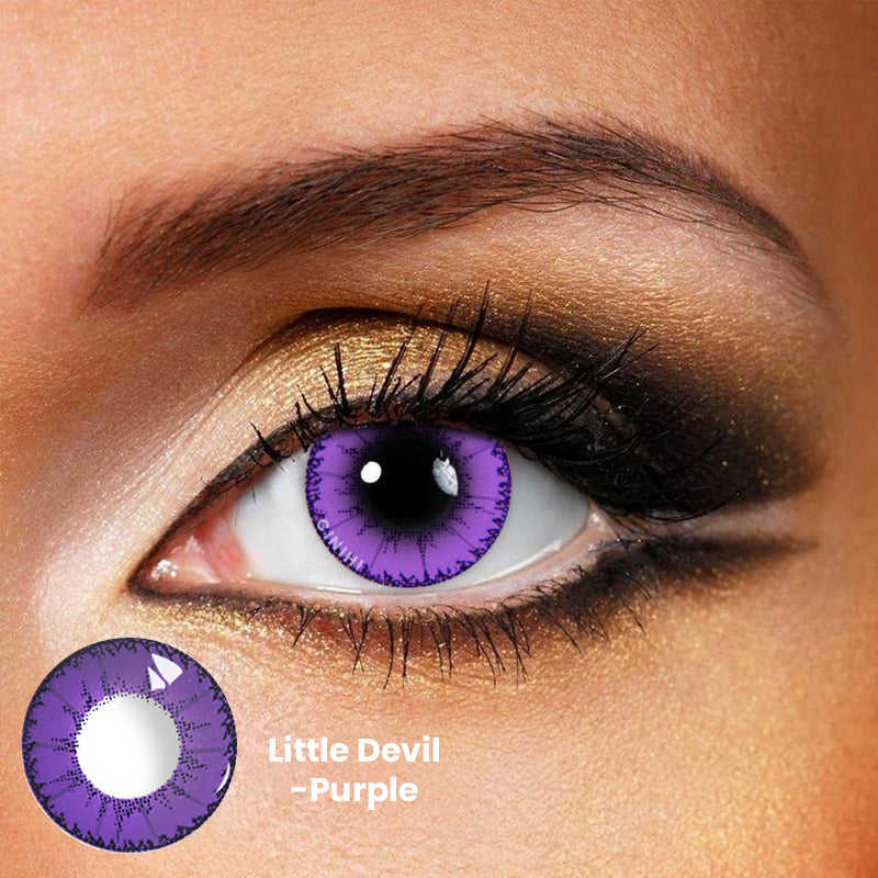 Little Devil Purple Cosmetic Colored Contact Lenses