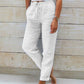 🌸Women's  Elastic Waist Cotton Linen Casual Pants