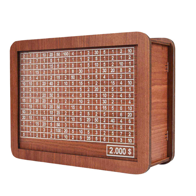 🎁Wooden Money Saving Box with Maker Pen