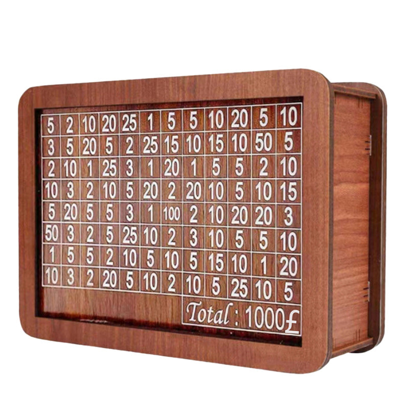 🎁Wooden Money Saving Box with Maker Pen