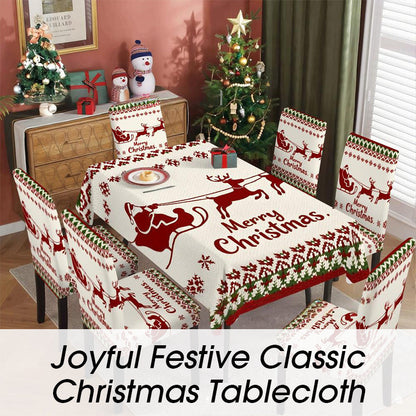🦌Christmas Early Bird Special🎄Joyful Festive Classic Christmas Tablecloth