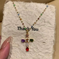 💜Colorful Rhinestone Cross Pendant Necklaces