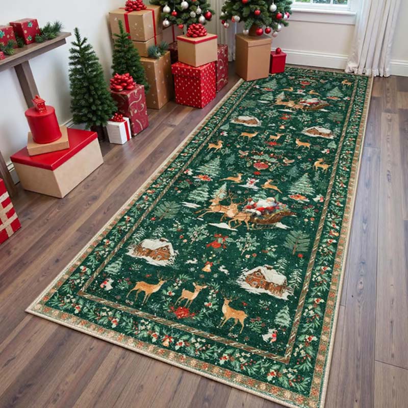 🦌🎄Cozy Up Bare Floors Instantly! Soft Non-Slip Christmas Runner Rug