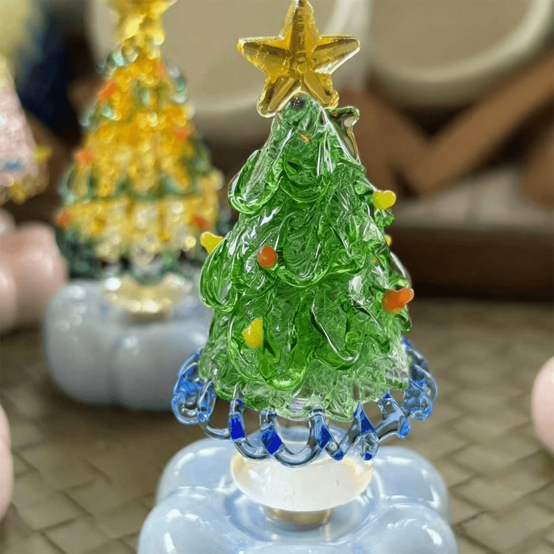 Handmade Glass Rotatable Christmas Tree Ornaments