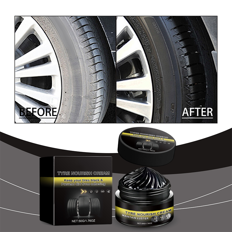 ✨ Tire wax – Restores black gloss, blocks UV, repels dirt. Easy & quick!🚗