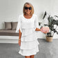 Women's Elegant Layered Ruffle Sleeve Dress
