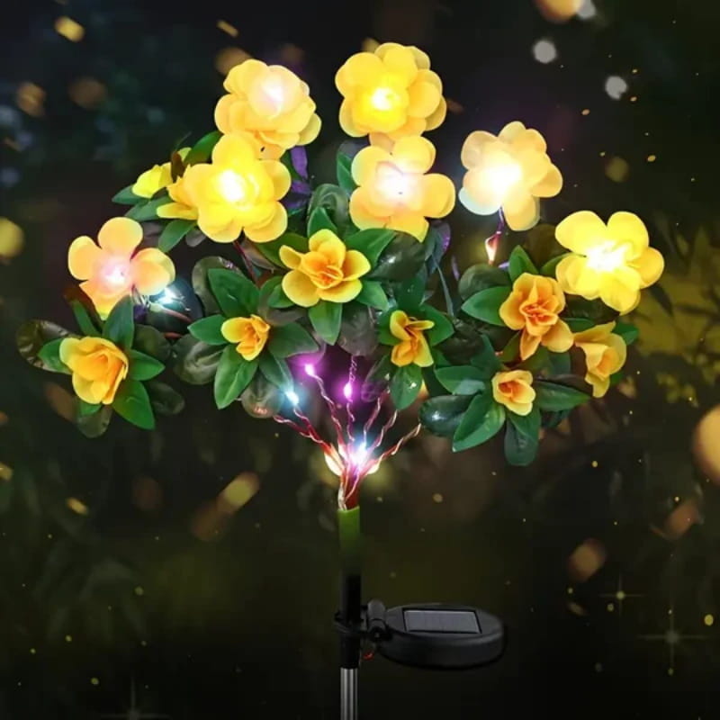 Simulation Azalea Flower Ground Stake Solar Light
