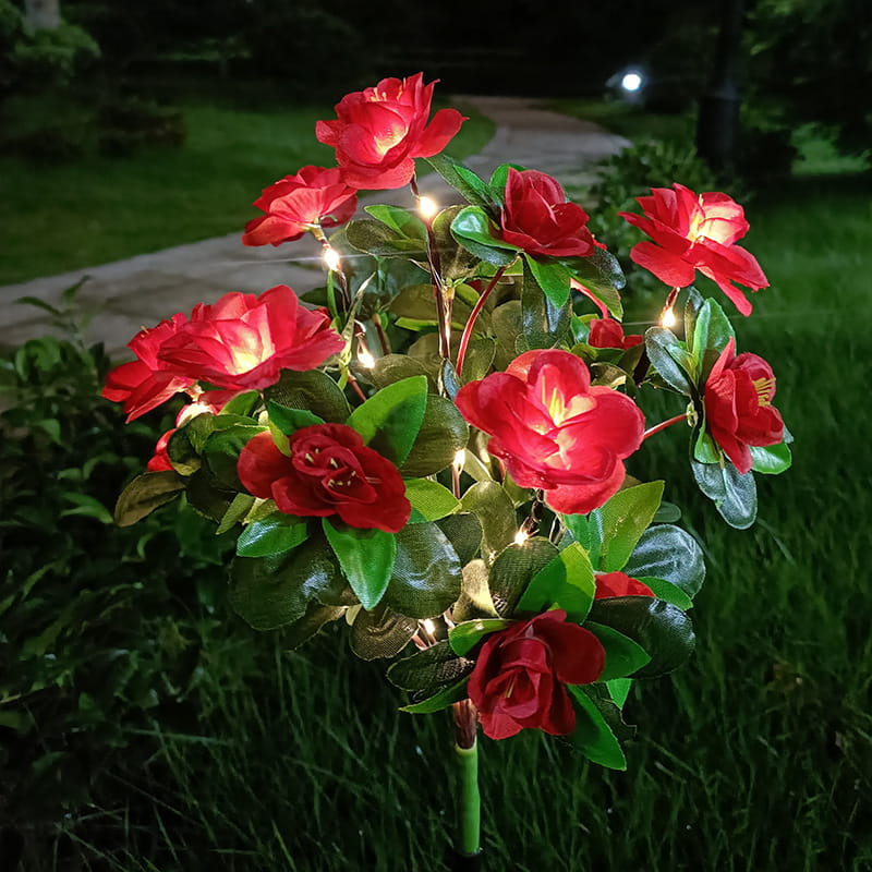 Simulation Azalea Flower Ground Stake Solar Light