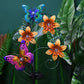 Colorful Butterfly & Flower Outdoor Solar Garden Light