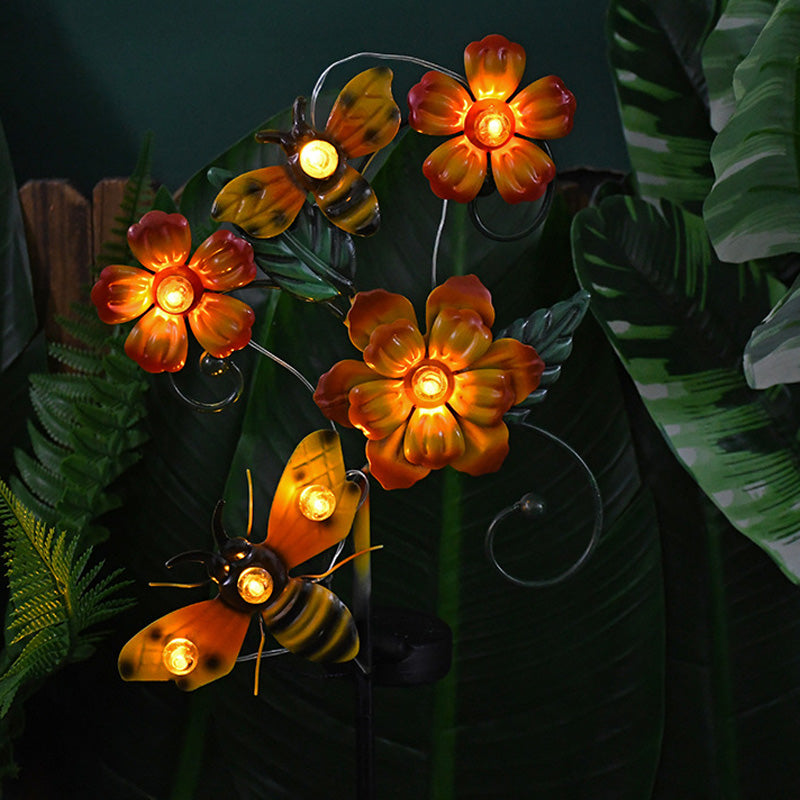 Colorful Butterfly & Flower Outdoor Solar Garden Light