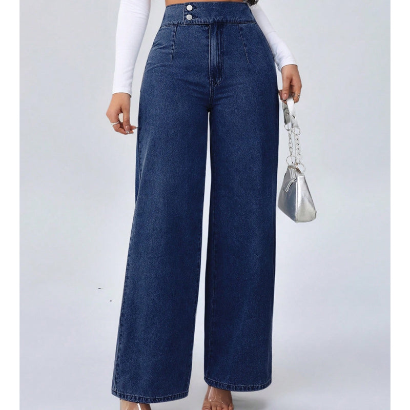 Women's High-Waist Wide-Leg Jeans