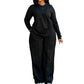 Women's Long Sleeve Top & Wide-Leg Pants 2-Piece Set