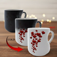 Color Changing Heart Handle Ceramic Mug for Valentine's Day