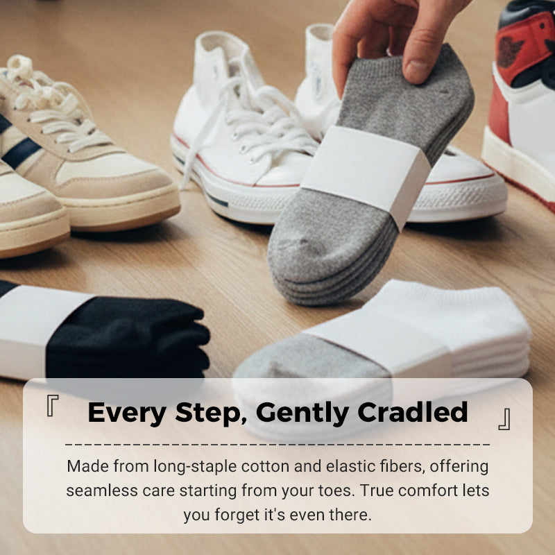 Breathable Cotton Blend Athletic Socks 