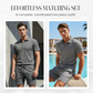 🩳Men's Diamond Print 2-Piece Set – Ready in seconds! Soft, breathable top with easy shorts.