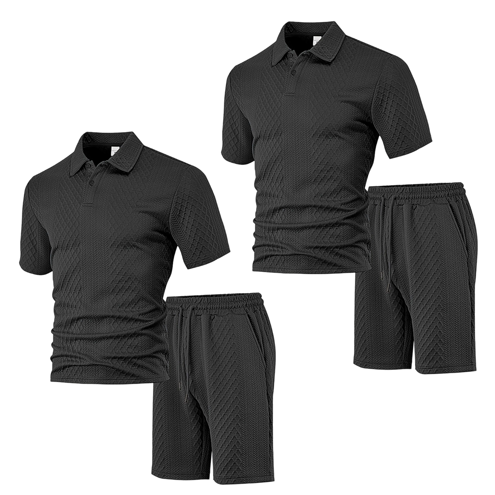 🩳Men's Diamond Print 2-Piece Set – Ready in seconds! Soft, breathable top with easy shorts.