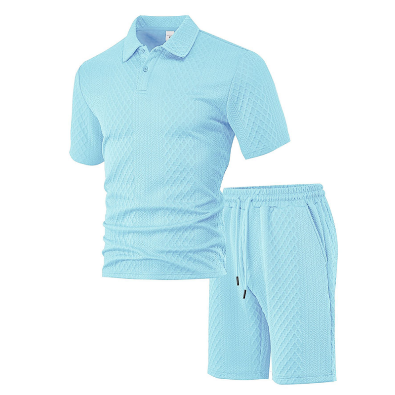 🩳Men's Diamond Print 2-Piece Set – Ready in seconds! Soft, breathable top with easy shorts.