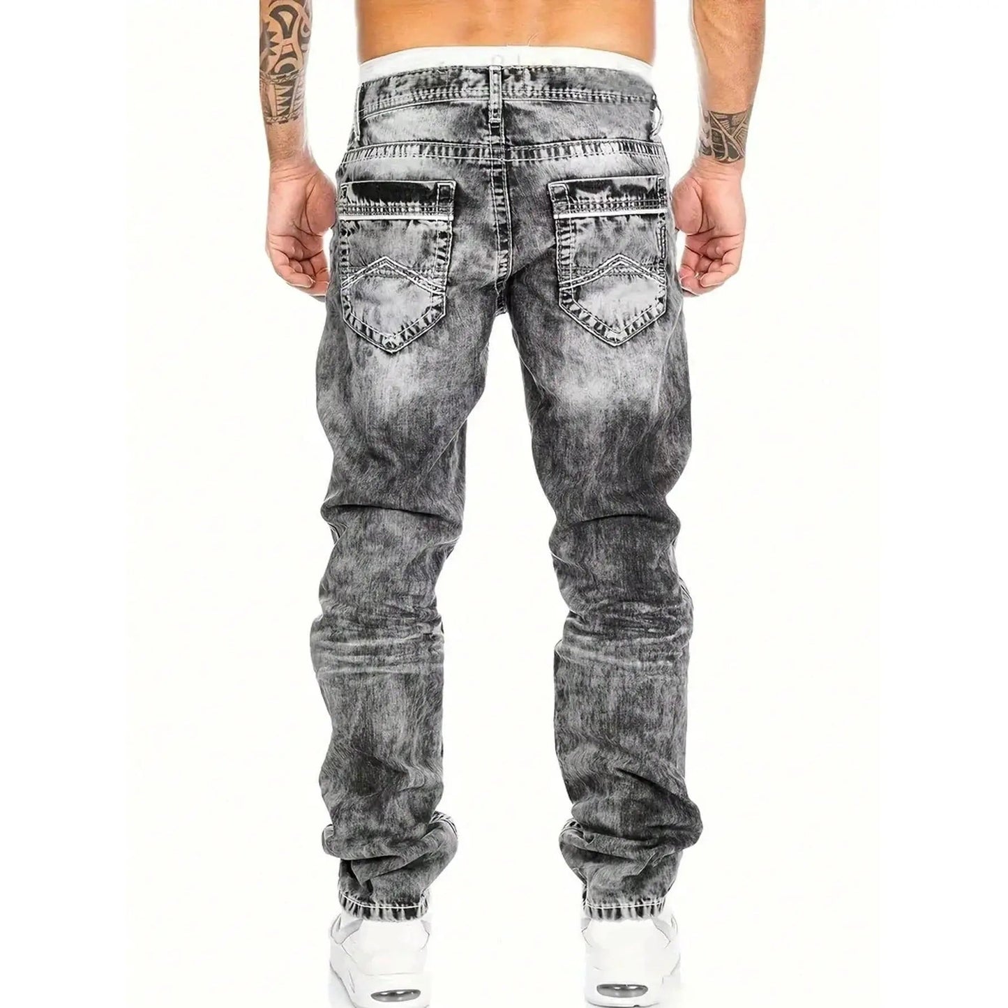 📢📢BIG SALE !!⏰Men's Fashion Creative Stretch Denim Jeans,Minimalist Style Suitable For Summer, Emo Style