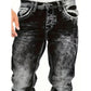 📢📢BIG SALE !!⏰Men's Fashion Creative Stretch Denim Jeans,Minimalist Style Suitable For Summer, Emo Style