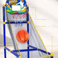 🏀🎯Kids‘ Indoor Basketball Arcade Game – Auto ball return, sturdy & safe. 4 balls + pump included. Quick setup, endless fun! 🧒💨