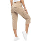 👖 Women's Lightweight Cargo Capris – 6 Pockets, Drawstring Waist, Breathable 🌿