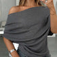 Women's Asymmetrical Off-Shoulder Batwing Sleeve Top👚