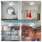 🔥SmartBreez 40W LED Ceiling Fan Light – 20.5 Ultra-Quiet with Remote 🎯 | E27 + FREE B22 Adapter 🔌
