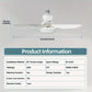 🔥SmartBreez 40W LED Ceiling Fan Light – 20.5 Ultra-Quiet with Remote 🎯 | E27 + FREE B22 Adapter 🔌