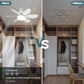🔥SmartBreez 40W LED Ceiling Fan Light – 20.5 Ultra-Quiet with Remote 🎯 | E27 + FREE B22 Adapter 🔌