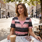 👕 Faux Two-Piece Striped Top – Henley, Casual ✨