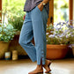 Summer Breathable Cropped Trousers with Pockets