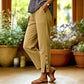 Summer Breathable Cropped Trousers with Pockets