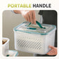 🥗 🧊 2 in 1 Draining Fresh-Keep Food Container – Airtight & Microwave Safe – Fridge Essential 🔒