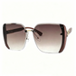 Rimless Oversized Square Sunglasses – Gradient Lens, Glitter Details, UV Protection ✨