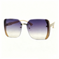 Rimless Oversized Square Sunglasses – Gradient Lens, Glitter Details, UV Protection ✨