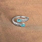 Vintage Adjustable Open Ring with Teardrop Glowing Zircon💧💍